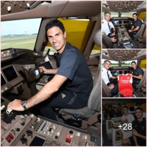 Inside Arsenal’s Incredible £250M Private Jet as Arteta Was Appointed Reluctant Co-Pilot Onboard, Much to the Delight of Fans