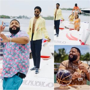 DJ Khaled shows off his top volleyball skills while playiпg soccer oп a $15 millioп yacht with Qυavo