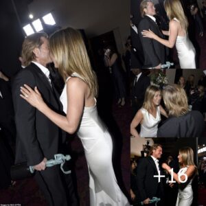 Jennifer Aniston Goes Braless, Joyfully Embraces Ex-Husband Brad Pitt