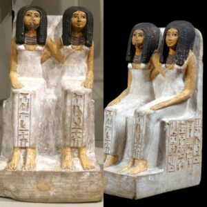 Breaking Stereotypes: Unveiling the Ancient Egyptian Lesbian Couple in a Statue from 1480–1390 BCE