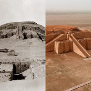 Resurrecting the Ancient Wonder: Unveiling the Great Ziggurat of Ur Before and After Restoration