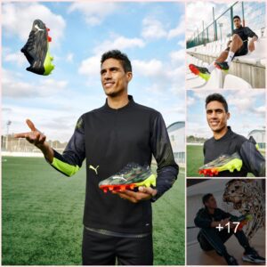 MEETING MY VERY OWN PUMA: Man Utd star Raphael Varane officially signed with Puma wearing colorful ULTRA 1.2 sneakers