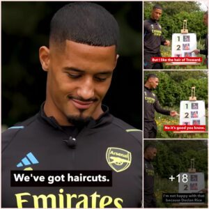 Saliba didn’t hold back… 🤣 According to William Saliba, the Arsenal team’s best haircuts are… ✂️