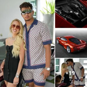 Patrick Mahomes Surprises His Spouse with a Jaw-Dropping Gift: A 710 Horsepower Ferrari F8 Tributo in Rosso Mugello