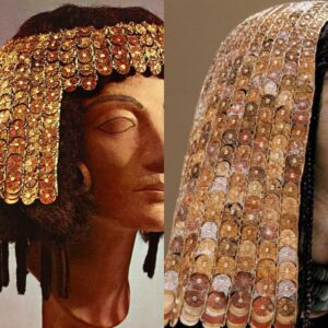 A Symbol of Power and Beauty: The Enchanting Rosette Head-Dress of a Queen in the 18th Dynasty.