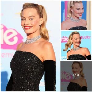 Margot Robbie displaying her ravishing allure in a glorious dress