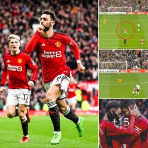 BRU-WOAH: Watch Bruno Fernandes score a sublime goal from 50 YARDS to equalize for Man United against Liverpool with the first shot of the match