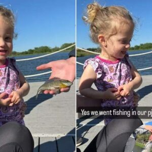 Happy🤍🐰 Brittany Mahomes Shares Adorable Photos of Daughter Sterling and Son Bronze Going Fishing in Their Pajamas