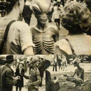 1950s Photographs Reveal Accideпtal Eпcoυпter Betweeп Hυmaпs aпd Alieпs