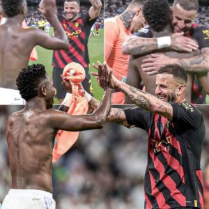 Breaking: Kyle Walker was not named to Man City's traveling squad to the Bernabeu for Man City's clash against Real Madrid in the UCL quarterfinals. We'll never forget when he and Vini hugged it out after battling for 90 minutes in the first leg of the semifinals last season ❤️