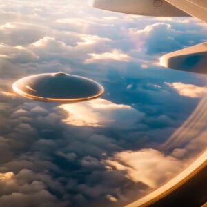 Passengers on the plane filmed an object suspected to be a UFO approaching, making it difficult to move