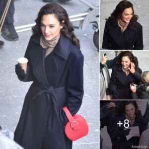 Gal Gadot Stuns in Black Vest on the Set of 'Wonder Woman' in London