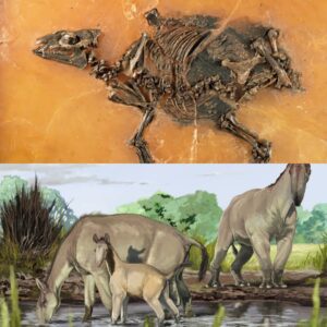 Frozen in Time: Remarkable Fossil Unveils Unborn 'Horse' Resting in Womb for Over 48 Million Years