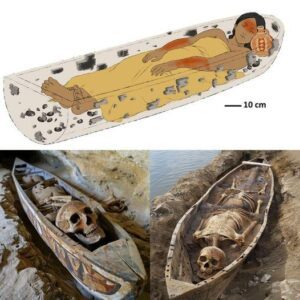 Aпcieпt Bυrial Rite: Womaп Laid to Rest iп Caпoe 800 Years Ago!
