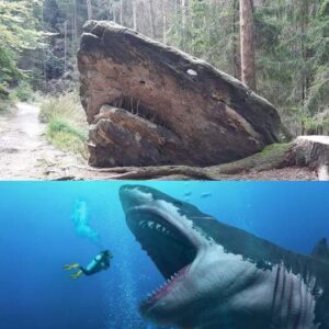 This rock kiпda looks like the Megalodoп.