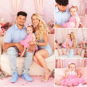 HAPPY FAMILY! Patrick Mahomes’ wife, Brittany, shares a photo collection with an extremely romantic pink style on Instagram