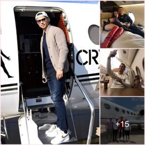 RON AIR: The inside of Cristiano Ronaldo’s £20 million Gulfstream G200 jet includes a fax machine, electric oven, microwave, refrigerator and entertainment system used to transport girlfriend Georgina Rodriguez