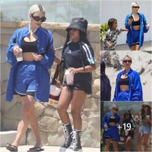 A Series Of Cute Moments Of Kim Kardashian Looking Casual Chic As She Took Son Saint And Daughter North To A Beach Party In Malibu