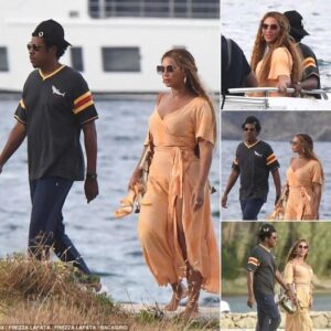 Beyonce strolls barefoot alongside Jay-Z as the couple tours Sardinia together after singer's 37th birthday