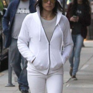 “Michelle Rodriguez Radiates Elegance in White: Heading to Anastasia Salon in Beverly Hills”