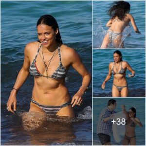 “Michelle Rodriguez Flaunts Her Beach Body in a Bikini on the Shores of St. Tropez”