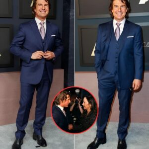 Tom Cruise shows off new tanned look with longer hair as he arrives at star-studded Academy Awards luncheon in LA alongside Jamie Lee Curtis and Michelle Williams