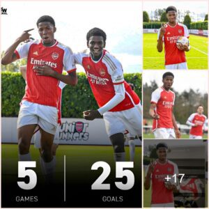 Arsenal young striker scores a ridiculous 26 goals in just FIVE matches.