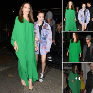 Stunning in Emerald: Angelina Jolie Shines at Eternals Premiere After-Party Rocking Daughter Shiloh's Trendy Look