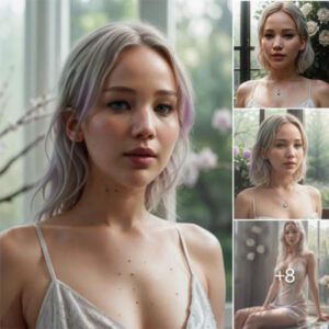 Mesmerizing Moments: Jennifer Lawrence Stuns in High-Resolution Images, showcasing Allure by the Window in Alluring Outfits.