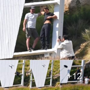 Tom Cruise Flashes His Abs While Scaling the Hollywood Sign in Los Angeles