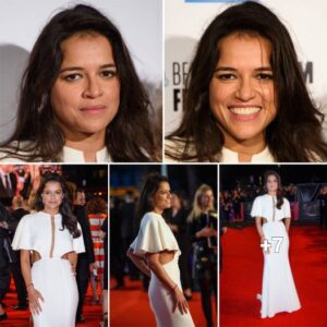 "Michelle Rodriguez Stuns at 62nd BFI London Film Festival Opening Night Gala for 'Widows' Screening"