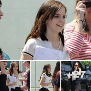 Emma Watson sports a new hairstyle on set of her new film The Bling Ring