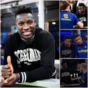 Man Utd star Andre Onana beamed as he returned to cheer for Inter Milan as he was warmly welcomed by his former teammates