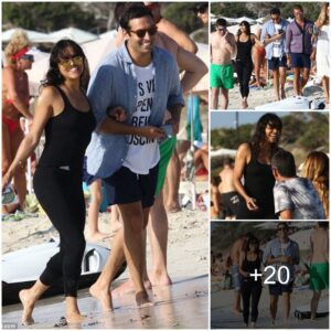 Beach Day Fun: Michelle Rodriguez Shows Off Fit Figure in Trendy Leggings and Vest on Formentera Trip with Bestie Mohammed Al Turk