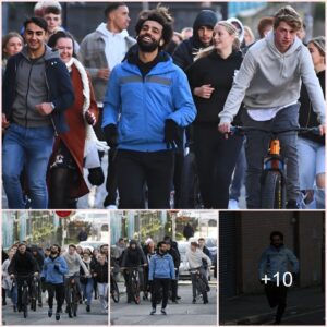 Liverpool star Mo Salah was being tailed while filming an outstanding Pepsi ad in the city center