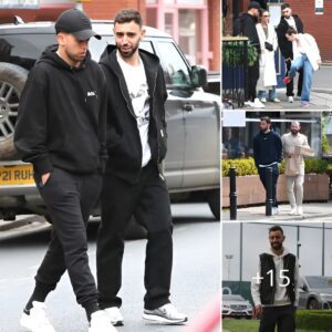 BRU LOVE IT: Man Utd captain Bruno Fernandes wore a tracksuit to a luxury restaurant for lunch with his wife Ana and friends