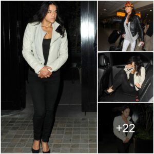 Embracing her Edgy Elegance: Michelle Rodriguez Rocks Biker-Chic Look with Sophisticated Flair at Chiltern Firehouse