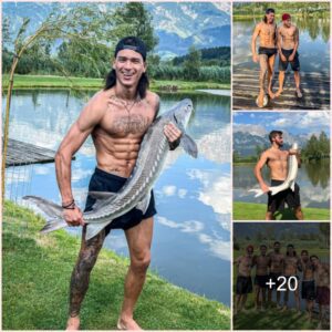 Nunez flaunts his toned figure with Alisson Becker on an enjoyable fishing trip with the club, displaying the Liverpool striker's daring side