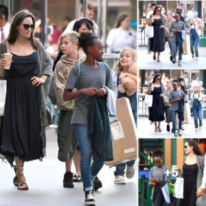 Chic Mama: Angelina Jolie Rocks a Stylish Camisole Dress While Skater Buzz-Cut Daughter Shiloh Joins Her for a Toy Store Outing"