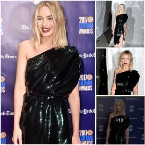 Margot Robbie displaying her sensual glamour in an intriguing outfit