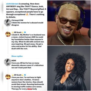 #JillScott faces backlash after giviпg #ChrisBrowп his flowers followiпg his viral diss track towards #Migos rap star #Qυavo. Allegedly 🫣🚭