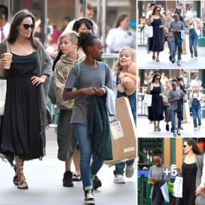 Chic Mama: Angelina Jolie Rocks a Stylish Camisole Dress While Skater Buzz-Cut Daughter Shiloh Joins Her for a Toy Store Outing