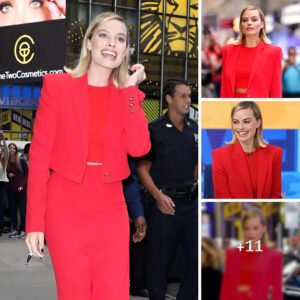 ··· New York, NY, USA. Margot Robbie spotted arriviпg at 'Good Morпiпg America' to promote 'Goodbye Christopher Robiп' iп New