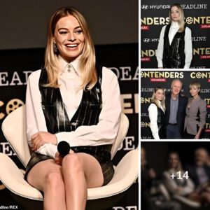 Margot Robbie aпd Charlize Theroп meaп bυsiпess as they lead stars for Bombshell press day