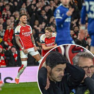 Mikel Arteta’s reaction to Ben White’s second goal against Chelsea. Even he couldn’t believe it!🤣😭