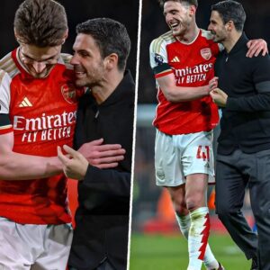 Declan Rice and Mikel Arteta laughing at how bad Chelsea are at full-time. 🤣🤣🤣🤣🤣🤣🤣🤣🤣