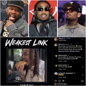 50 CENT URGES QUAVO TO FIRE BACK AFTER CHRIS BROWN’S “WEAKEST LINK” DISS