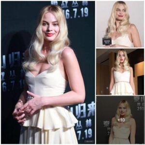 Margot Robbie presenting her high class elegance in a stunning dress