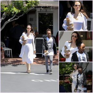 “Angelic Family Fun: Angelina Jolie Shines in White During Shopping Day with Zahara and Pax, While Movers are Spotted at $250 Million Mansion”