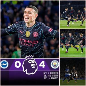 BLUE STORM: Man City swept Brighton by scoring 4 goals with excellent performance from Phil Foden